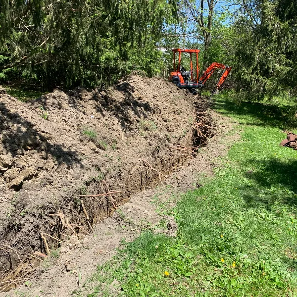 Sewer line installation London, Ontario.
